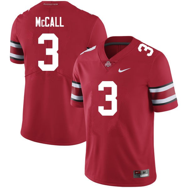 Ohio State Buckeyes #3 Demario McCall Men Official Jersey Scarlet